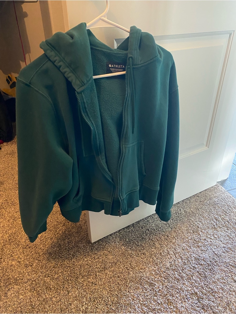 Athleta Deep Forest Green Full-Zip Hoodie